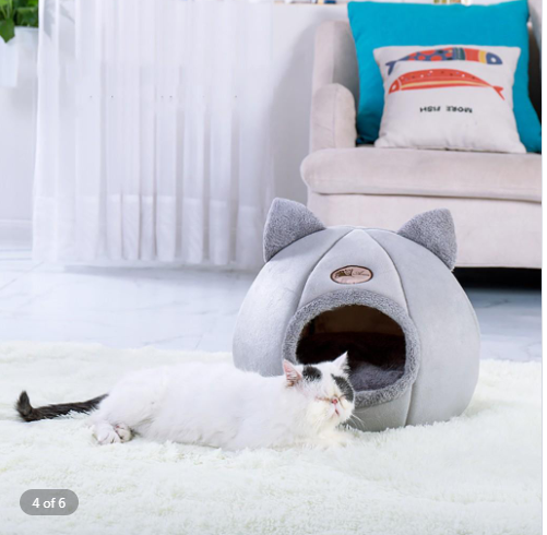 Pet Dog Cat Tent House Dog Kennel Warm Winter Nest Soft Foldable Sleeping Pad Pad
